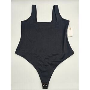 Good American Women's Size 2XL (5) Black Scuba Modern Tank Bodysuit NWT